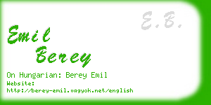 emil berey business card